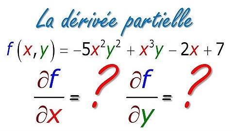 Calcul des dérivées partielles 1