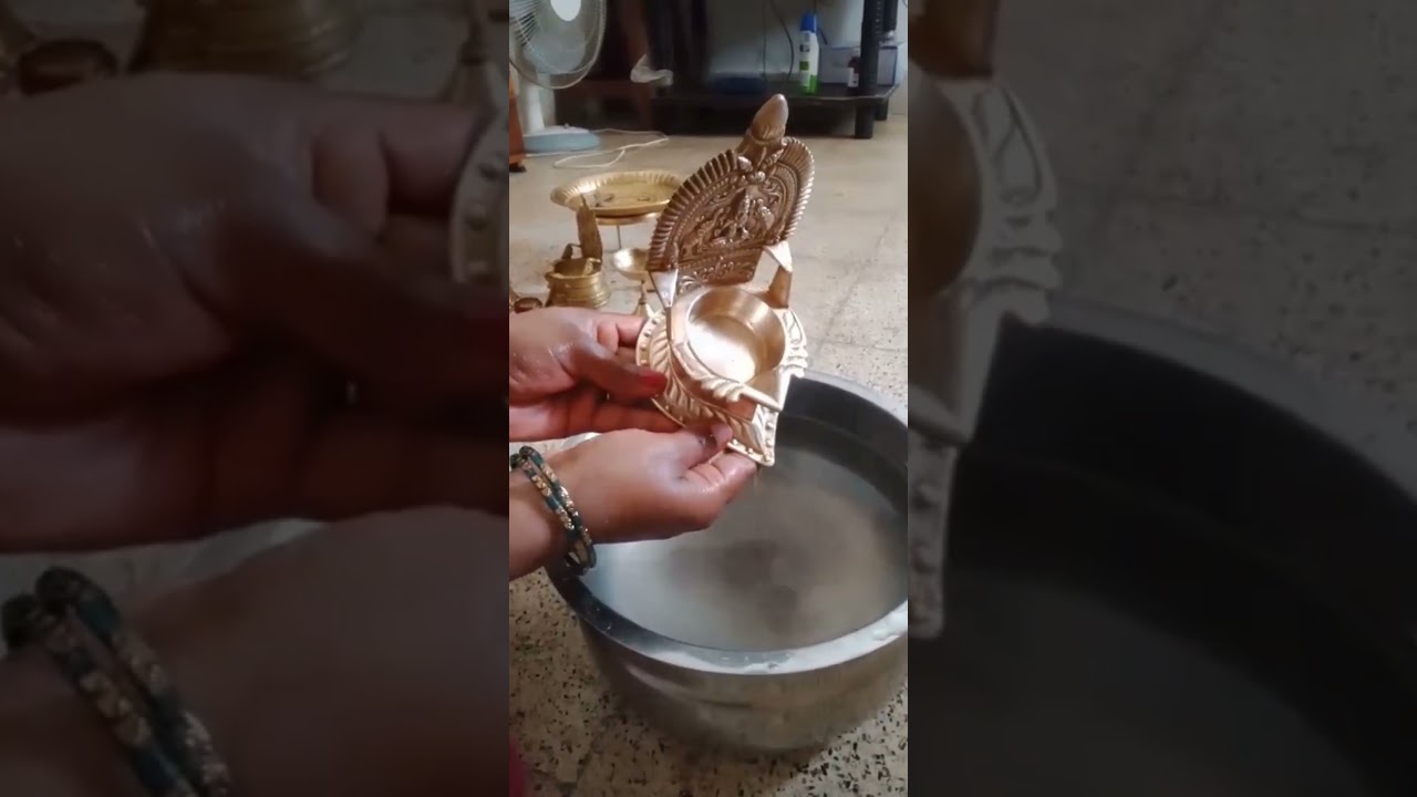 Pooja pathiram uruli cleaning