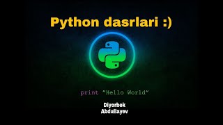 Python dasturlash tili haqida 4-dars (Input() olish haqida :))