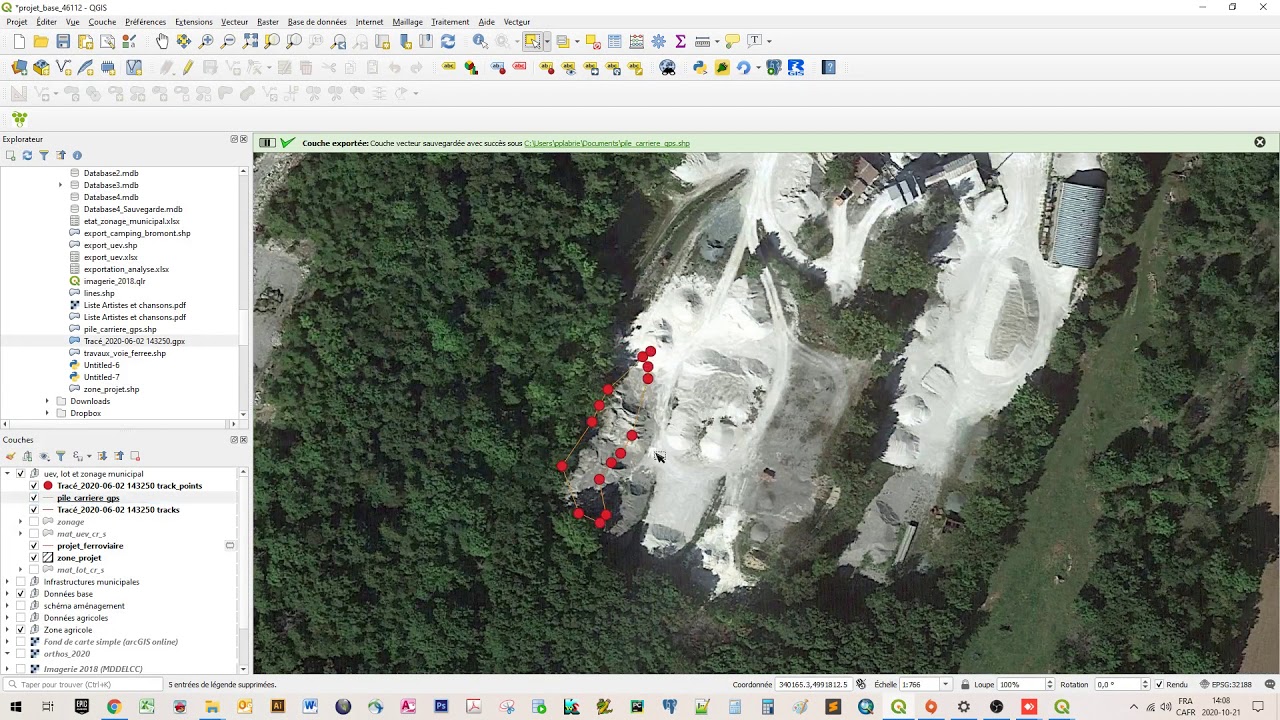 QGIS Importer fichier GPX