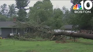 Mass. residents cleaning up severe storm damage
