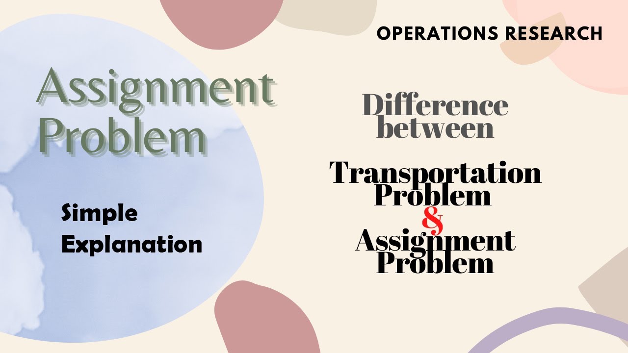 the difference between transportation and assignment problem