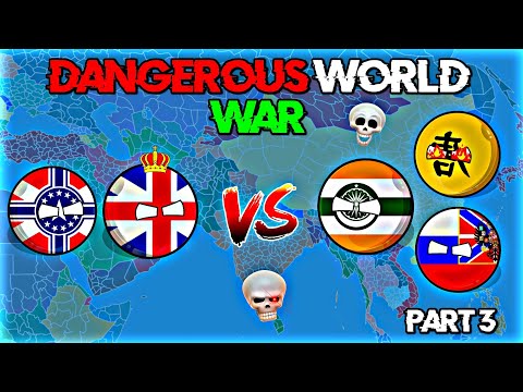 Dangerous World War | Team Asia Vs Brush Empire|💀🔥Part 3 In a Nutshell #countryballs #geography