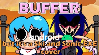 Friday Night Funkin Sonic.exe Vs Ski (Buffer Battle Cats Cover) Mod Android Recreation screenshot 2