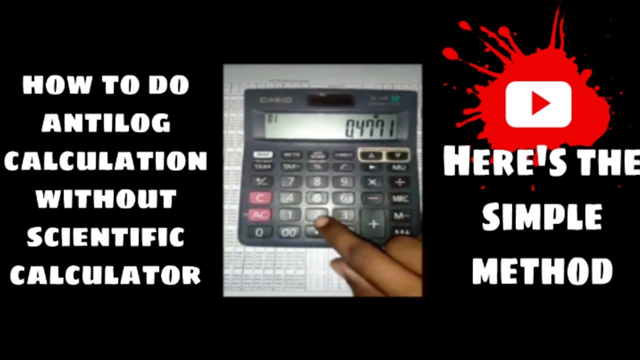How to calculate ANTILOG without scientific calculator TAMIL YouTube