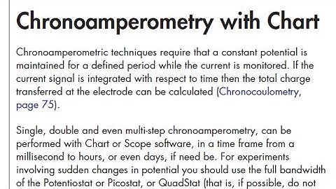 Chronoamperometry, Electrochemistry eDAQ Potentiostat