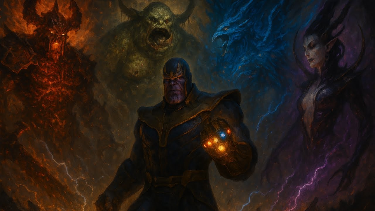 What If Thanos Faced the Chaos Gods in Warhammer 40K