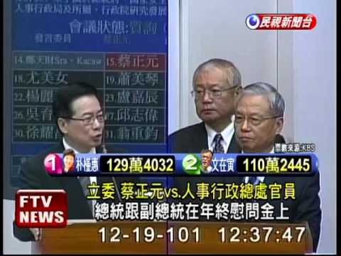 自砍卸任慰問金? 蔡正元嗆馬－民視新聞