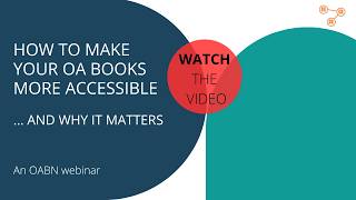 How to make your open access books more accessible (and why it matters)