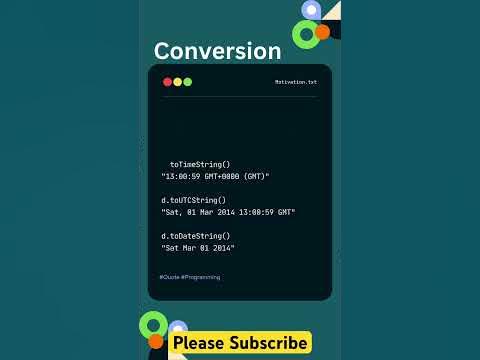 Mastering JavaScript Dates: A Quick Overview #javascript - YouTube image.