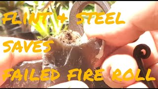 Flint & steel saves failed fire roll