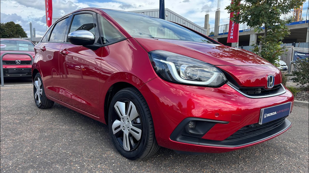 Honda Jazz EX Hybrid in Crystal Red - YouTube
