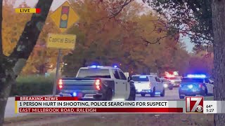 One hurt in shooting on East Millbrook Road in Raleigh