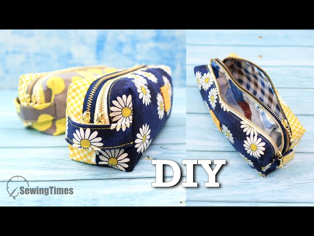 DIY Double Zipper Pencil Case – diy pouch and bag with sewingtimes