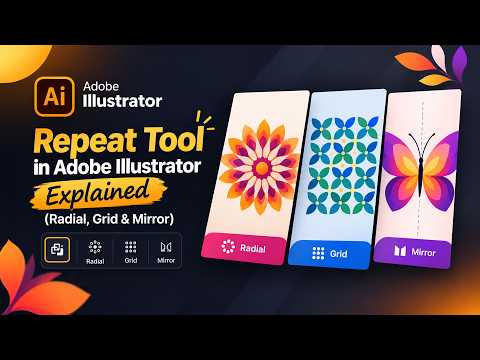 Repeat Tool in Adobe Illustrator Explained (Radial, Grid & Mirror)
