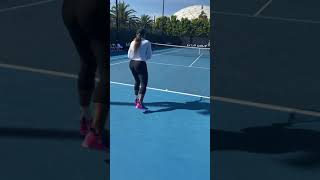 Serena Williams Practice Footage - Australian Open (2021) - Court Level View