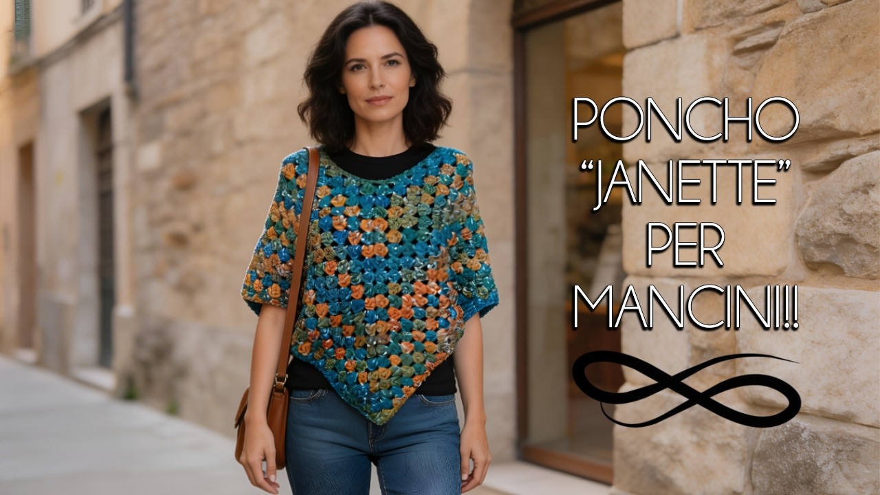 Poncho “Janette” facilissimo e velocissimo! Il tutorial perfetto per mancini che vogliono stupire!!