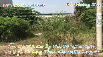 Bán Đất Thổ Cư Gần Ngã Tư Xoài Đôi Xã Long Trạch Huyện Cần Đước tỉnh Long An ĐT 0786668368