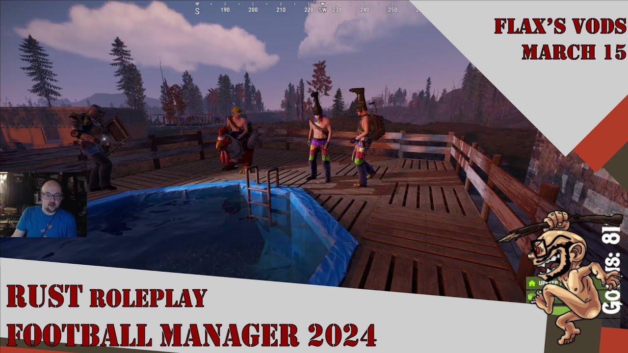 [FULL VOD] PFlax plays Rust Primitive RP Episode 5 + Football Manager ...