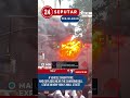 A vehicle caught fire and exploded near the Charging statue in New York’s Wall Street area #viral