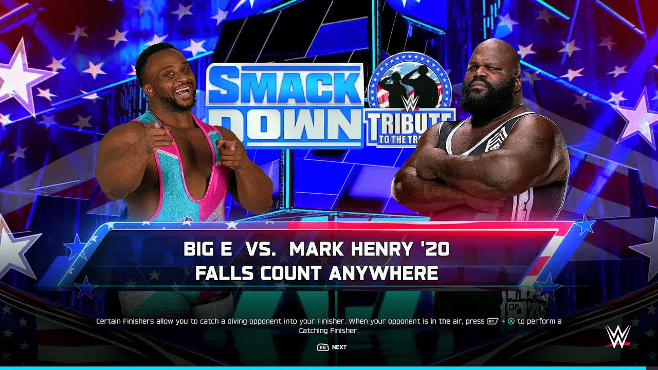 WWE 2K25 FULL MATCH - Big E vs. Mark Henry - New Day Powerhouse vs The Silverback