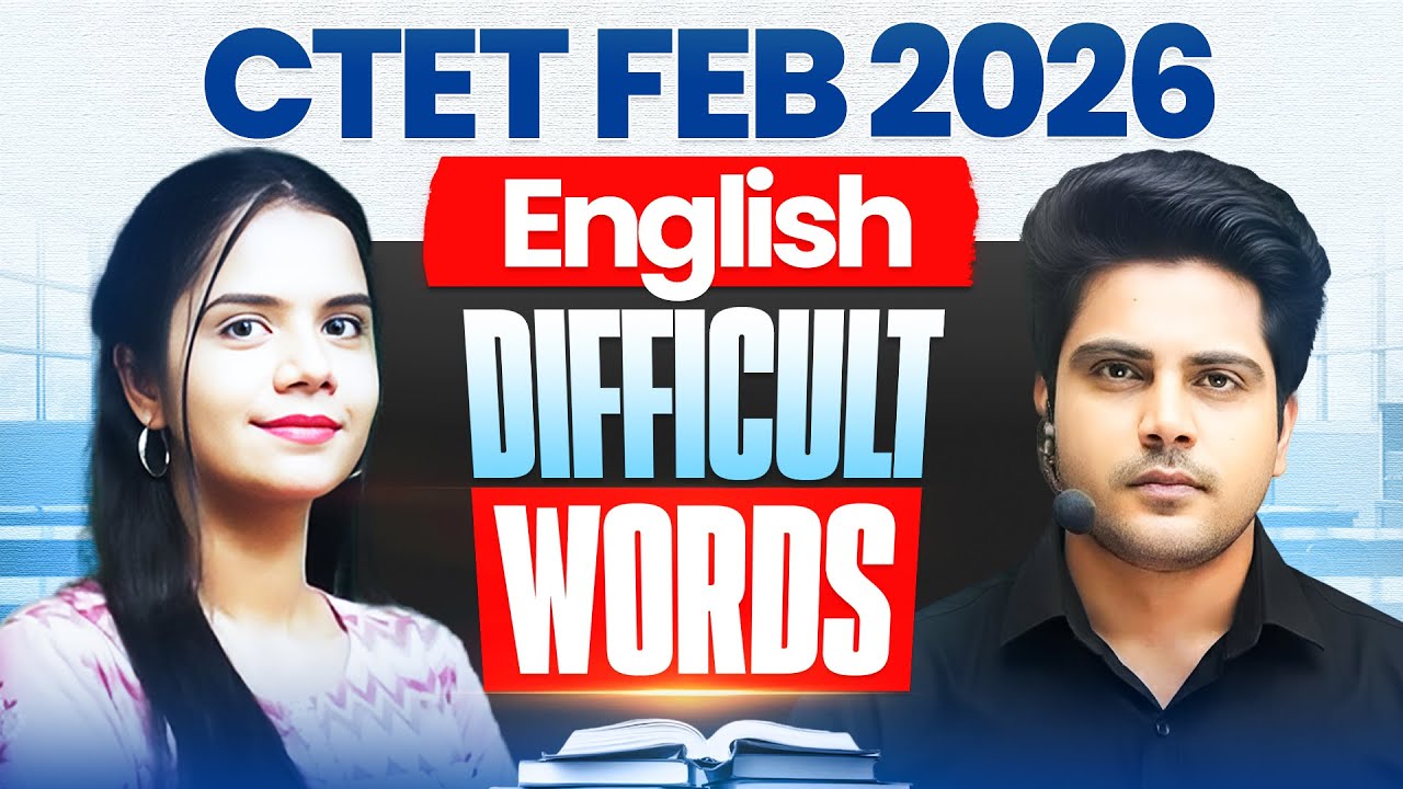 CTET FEB 2026 English Difficult Words ✅ by Sachin Academy live 1pm | Nidhi Ma'am