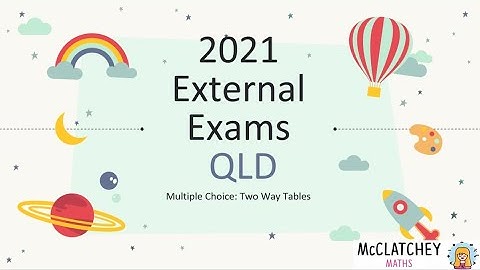 2021 QLD General Maths Multiple Choice questions: Two Way Tables