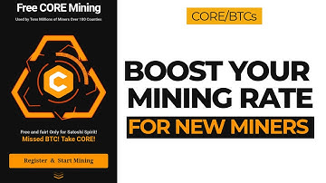 How to Increase your BTCs Mining Speed (hash) | Boost your Core mining rate