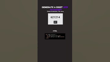 Generating 6 digit OTP Using JavaScript#coding  #html#css#javascript#shorts