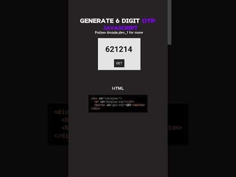 Generating 6 digit