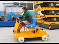 Rail inspection car with 4 wheels