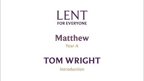 Tom Wright Introduction
