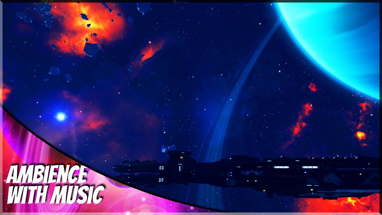 Spaceship Background Noise and Ambience | Fly Through the Galaxy | Relaxing Gaming Scenery 11 V.2