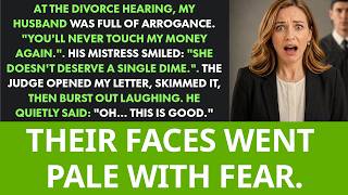 At Our Divorce Hearing, My Husband Mocked Me—Until the Judge Read My Letter…