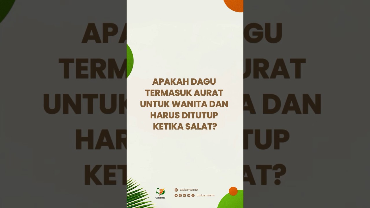 ⁣Apakah Dagu Termasuk Aurat untuk Wanita dan Harus ditutup ketika Salat?