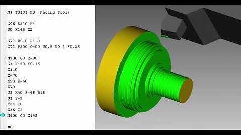 G72 Facing Cycle on a CNC Lathe