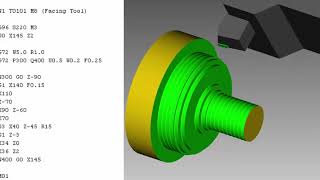 G72 Facing Cycle on a CNC Lathe