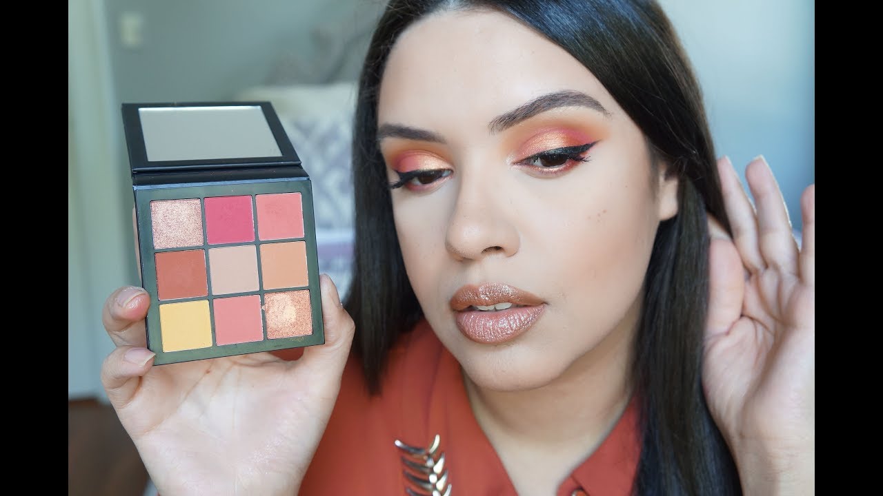 Huda Beauty Coral Obsessions Palette Review Tutorial YouTube