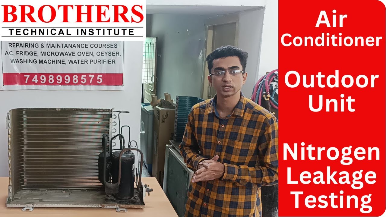 AC Outdoor Nitrogen Leakage Testing Condenser Leakage Testing acrepair