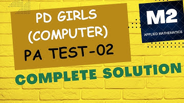 📝PA-02 PD Girls Computer Polytechnic Assignment Complete Solution  || Applied Mathematics