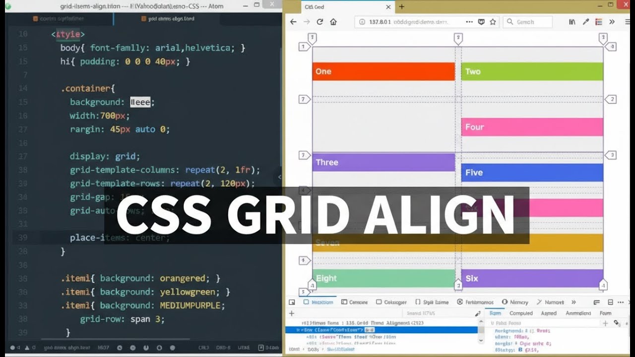 CSS Grid Items Alignment Tutorial in Hindi Urdu - YouTube