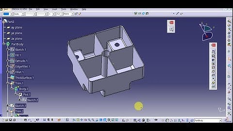 ADVANCED PART DESIGN IN CATIA V5 _ BOOLEAN OPERATIONS_UNITRIM,REMOVE,ADD-GSD-THICKENING #cad #catia
