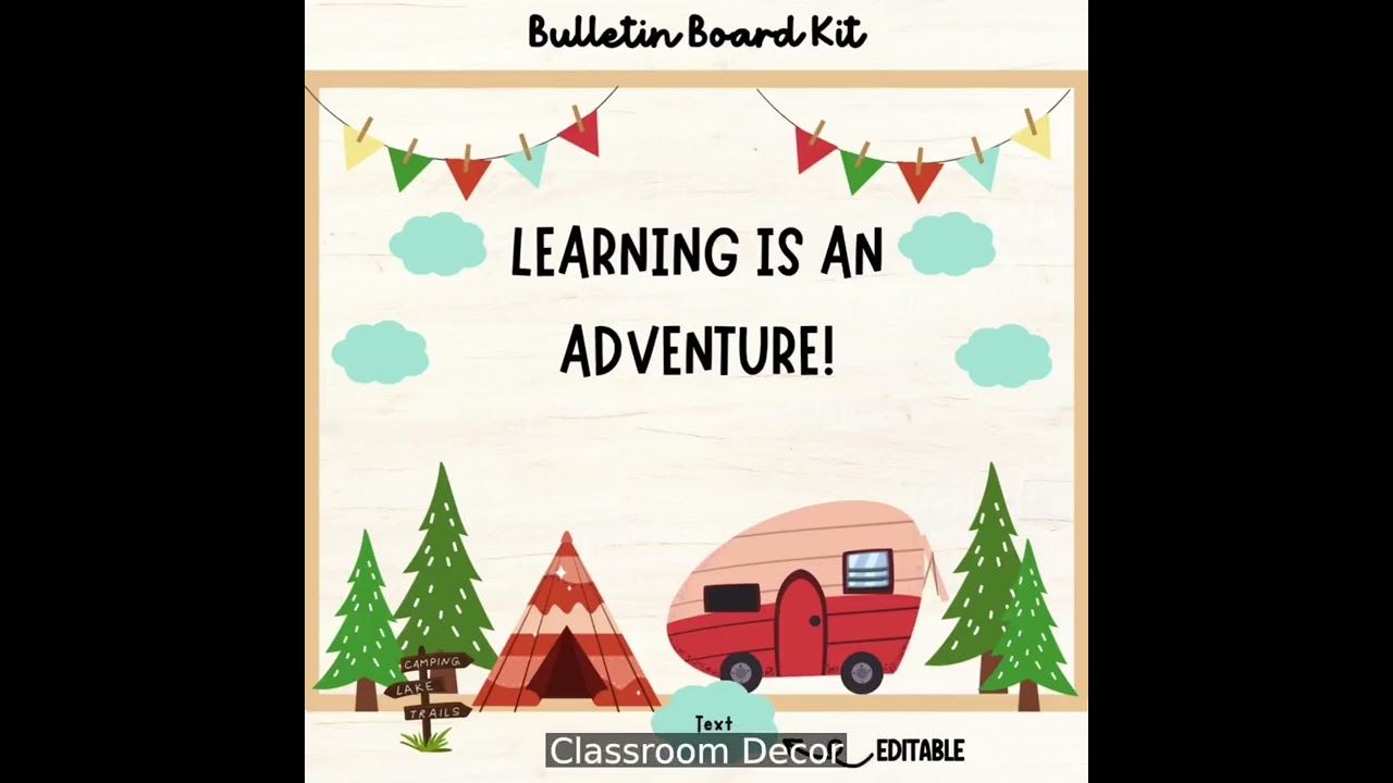 Camping Adventure Bulletin Board Kit!