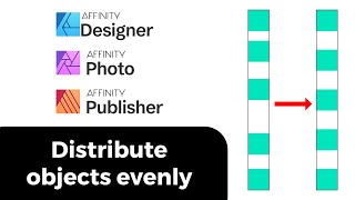 How to distribute objects evenly in Affinity (Designer, Photo, & Publisher)