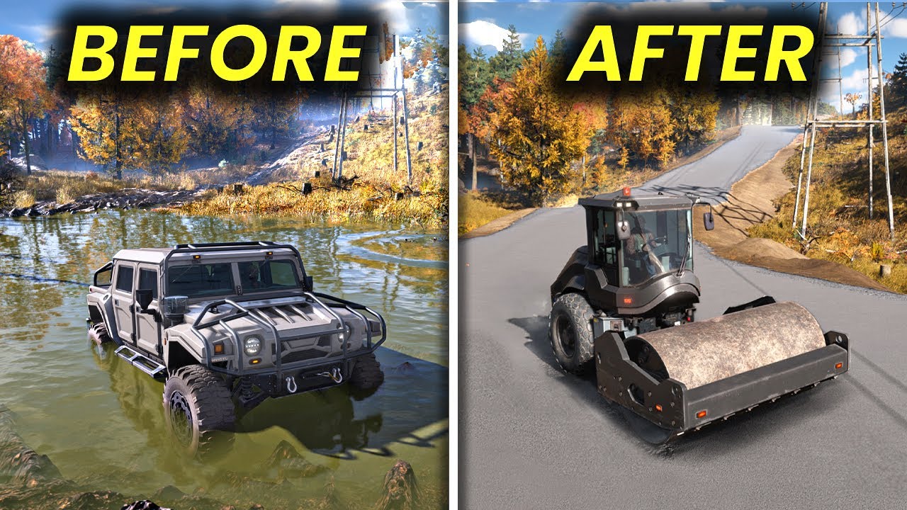 RoadCraft - Road Construction in Mud and Water with a Friend | Multiplayer 4K Gameplay