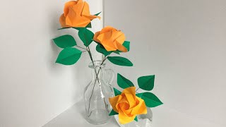 折り紙 簡単 バラの額と葉 福山ローズ カワサキローズにぴったり Youtube