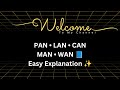 # Types of Computer Network Explained | PAN LAN CAN MAN WAN | Easy Notes 📚