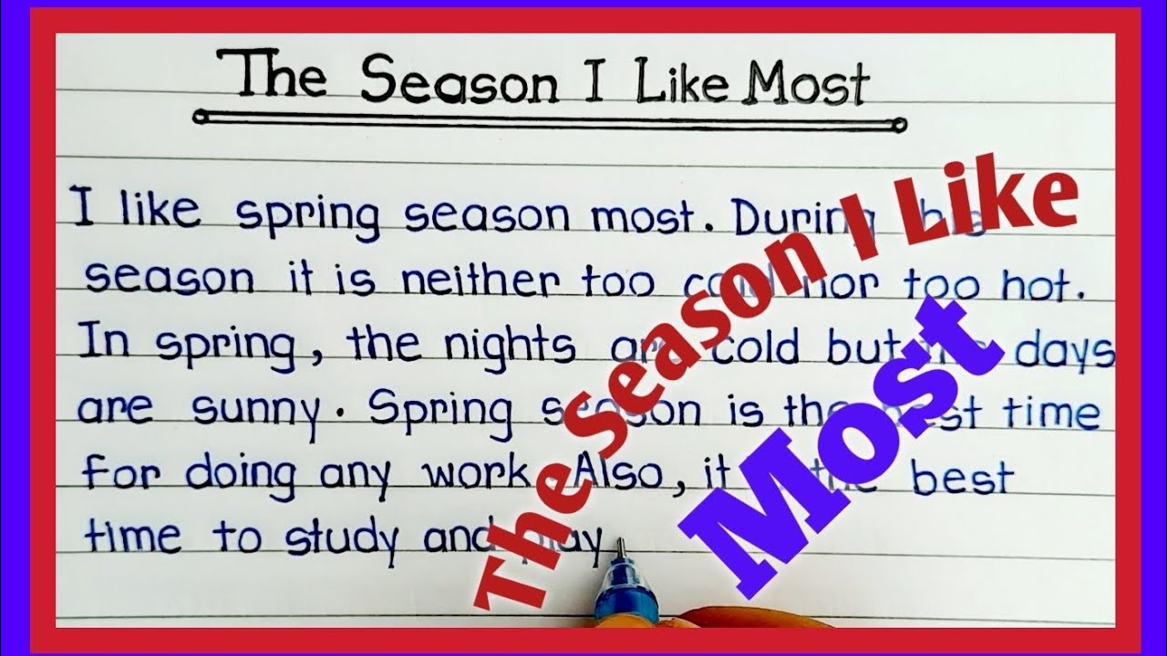 the season i like best essay 200 words