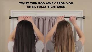 Zenna Home  I  Twist & Shout - New Technology - Decorative Tension Window Rod