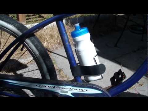 velcro bike water bottle holder